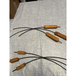 Vintage HOME INTERIORS Homco Cat Tails Wall Art Reeds, Set of 2, Wood and Metal
